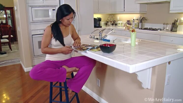 Breakfast Gone Wrong for Hairy Brunette Max Makita