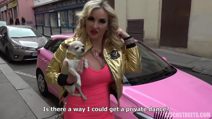 Huge Tits Czech Blonde on Streets