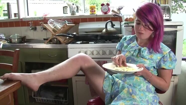 [GirlsOutWest] - Lilith's Hairy Pussy in Kitchen - Lilith