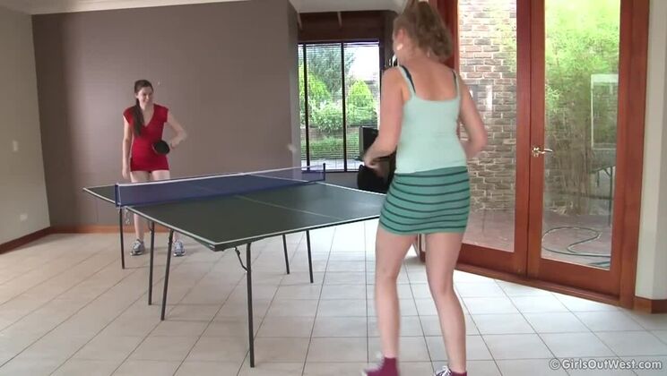Taliah and Nichole's Intense Table Tennis Match Part 1