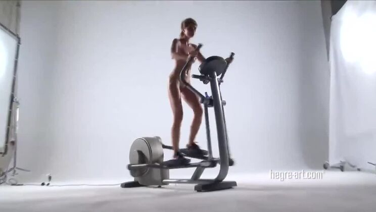 Sexy Angie Trains Alone