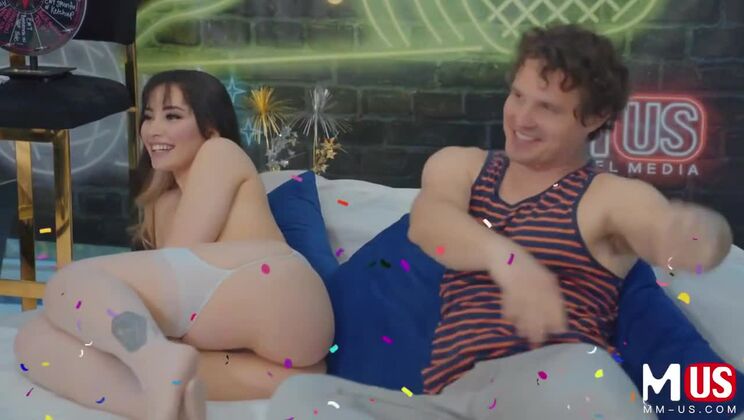 Facial on Big Ass Ebony in Stockings