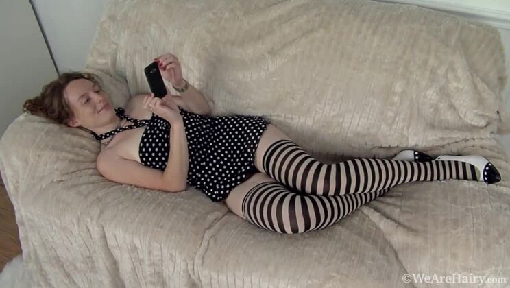 Ana Molly In Stockings Solo Play