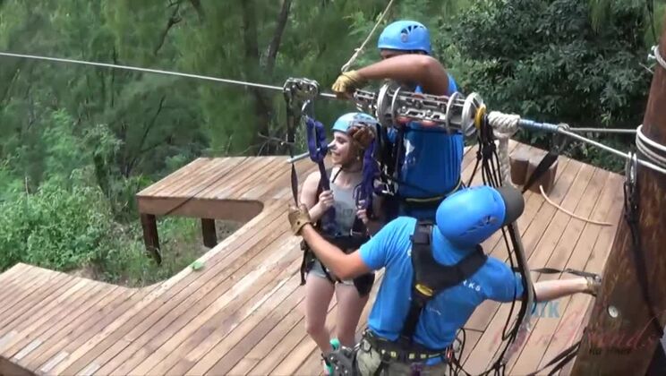 Anya's Amateur Ziplining Porn