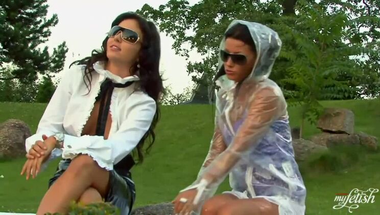 [Tainster] - Fingering Frenzy: Brunette Lesbians in Outdoor Fun - Tea - Billy Raise