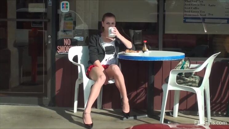 Teen Brunette's First Adult Outdoor Solo Experience