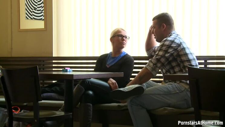 Blonde Sucks Big Cock, Gets Facial In POV