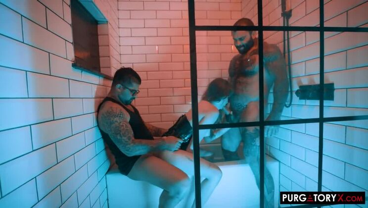 [PurgatoryX] - Brunette Eden Ivy in a Praying Mantis Threesome - Eden Ivy