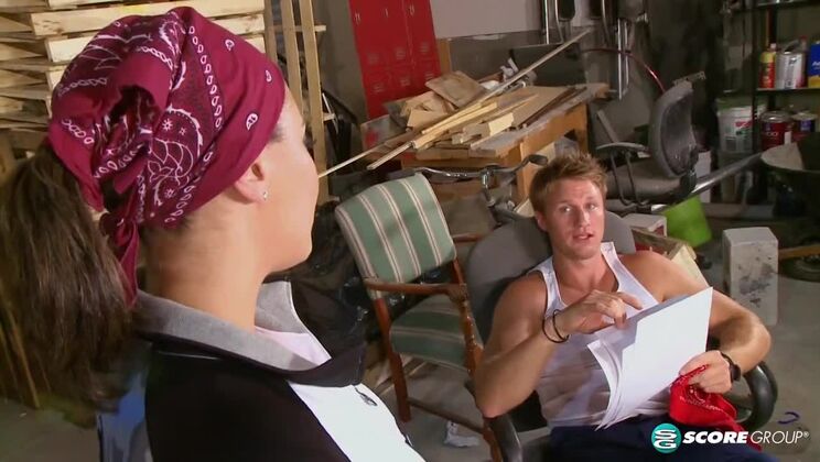 Garage Action with Big Boobed Castro