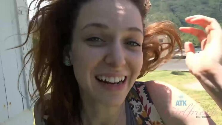 [ATKGirlfriends] - Emma Evins Small Tits POV Handjob And Foot Fetish - Emma Evins