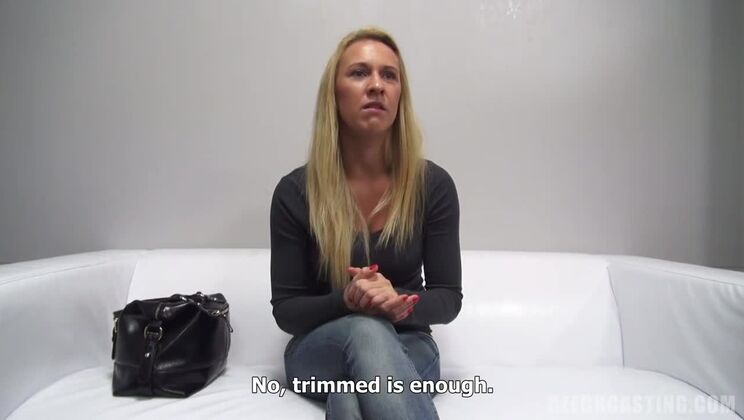 Hot Blonde Lenka Takes Anal in European Casting