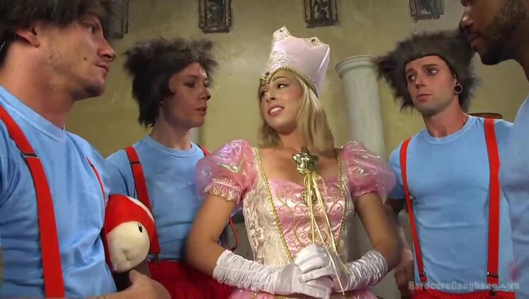 [HardcoreGangbang] - Princess Peach Takes it All - Gage Sin - Zoey Monroe - John Johnson - Mr Pete - Owen Gray - Mark Wood