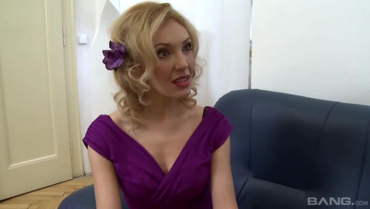 Gina Monelli Gives a Slow and Deep Blowjob in Stockings