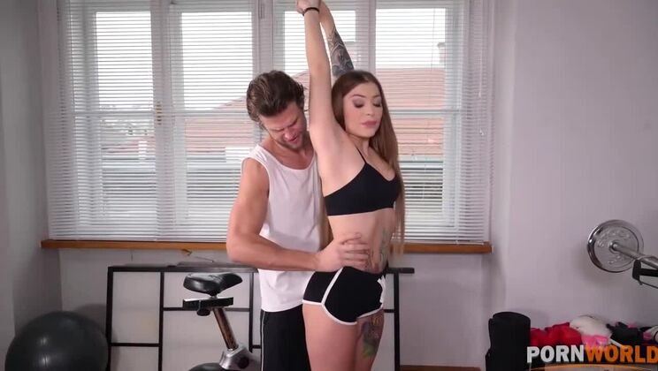 Misha Maver in Brunette DP and Multi-Dick Sucking