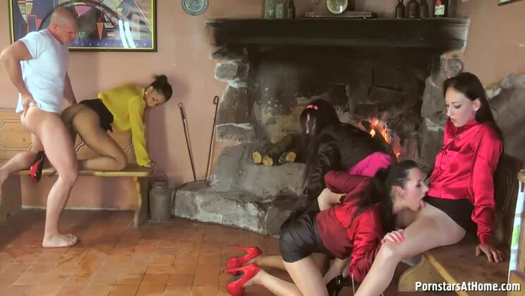 [Tainster] - Group Sex and Pissing in Stockings - Terra Sweet - Isabella Chrystin - El Storm - Victoria Rose - Anita Vixen