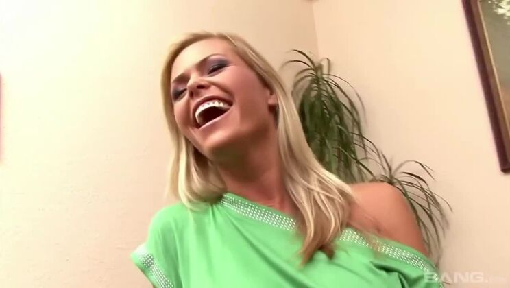 Blonde and White Toy Solo Masturbation Scene