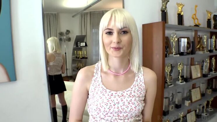 Incredible Cumshot on Blonde's Face and Tits