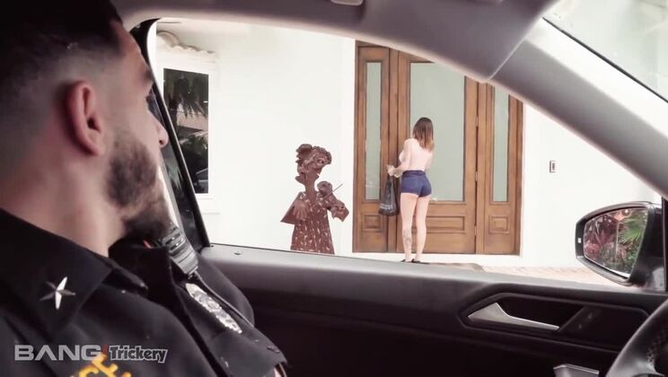 [Bang!Trickery] - Police Tricks Brunette Anna Chambers Into Deepthroat - Anna Chambers