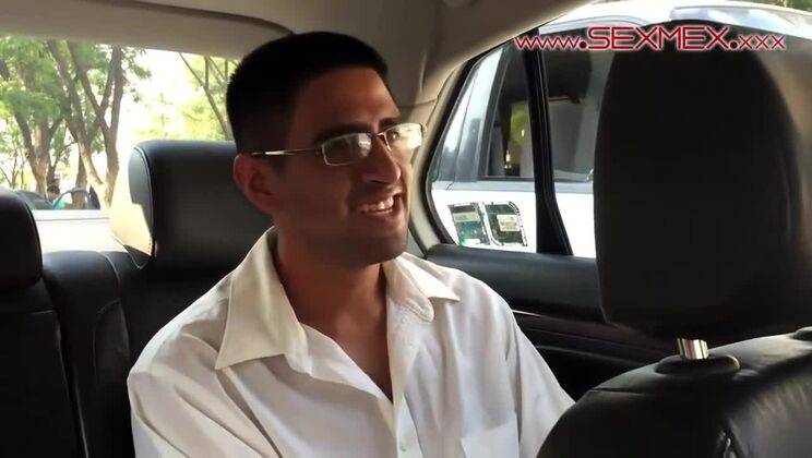  A Mexican Brunette, Silvia Santez, in a Car, is Very Hot 