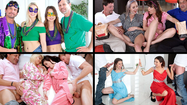 [TeamSkeetSelects] - Daughter Swapping Hardcore - Rough Sex & Squirting - Joseline Kelly - Alison Rey - Dolly Leigh