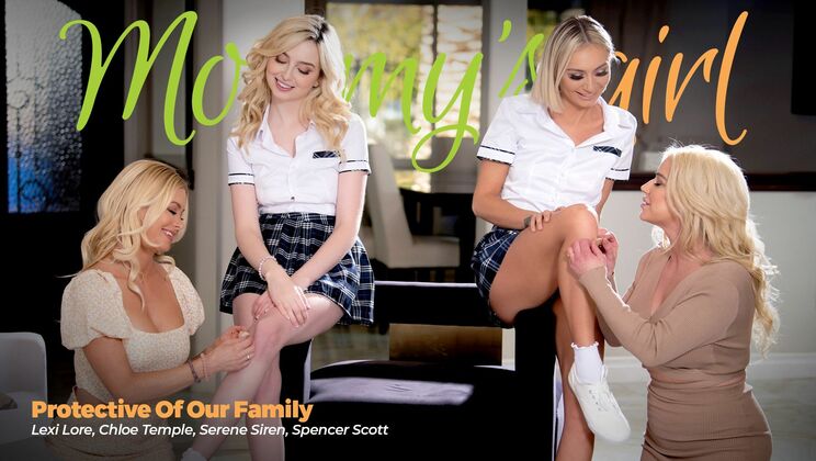 [Mommy'sGirl] - Family Fun: Lesbian Stepmom, Stepsisters, and Spencer Scott - Lexi Lore - Chloe Temple - Serene Siren - Spencer Scott