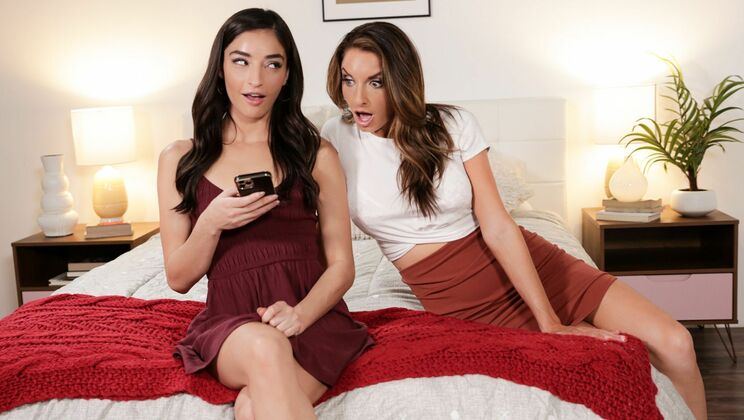 Latina Stepmom Fingers Teen Stepdaughter