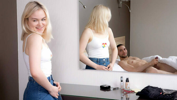 [ClubSweethearts] - European Teen Upskirt and Cumshot - Maya Morgan