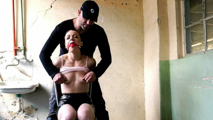 [Submissed] - Small tits brunette gets machine fucked - Lilit Sweet