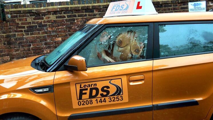 [FakeDrivingSchool] - Young Black Girl's First Outdoor Fucking - Ryan Ryder