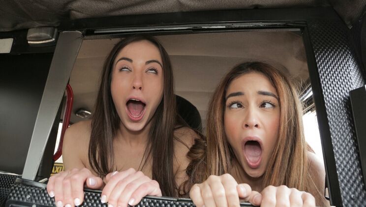 [FakeTaxi] - Face Sitting and Fucking with Lesbians - Ginebra Bellucci - Anastasia Brokelyn