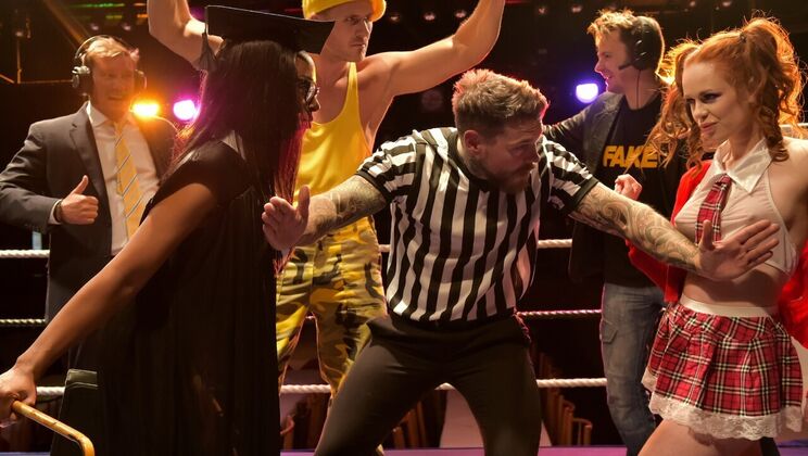 [FakeHubOriginals] - Handjob and Blowjob with Naughty Teen - Ella Hughes - Dean Van Damme