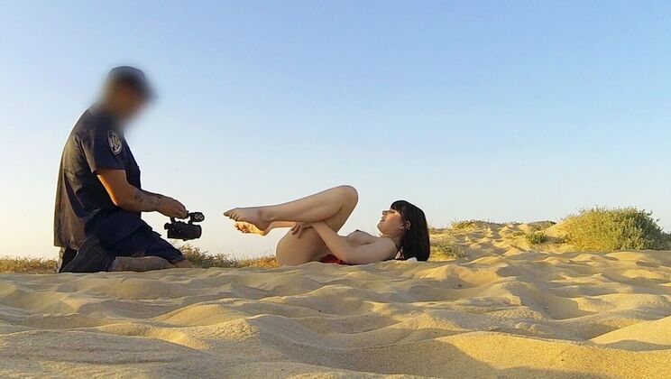 [FakeCop] - Cute Teen Gets Fucked by Cop on Nudist Beach - Monty