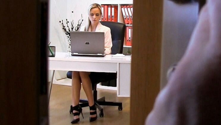 Czech Blonde Office Sex