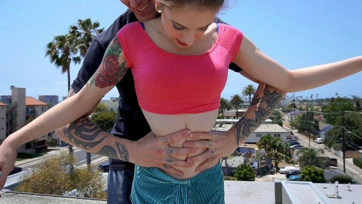 [Don'tBreakMe] - Medium Tits Redhead Enjoys Outdoor Sex Toys