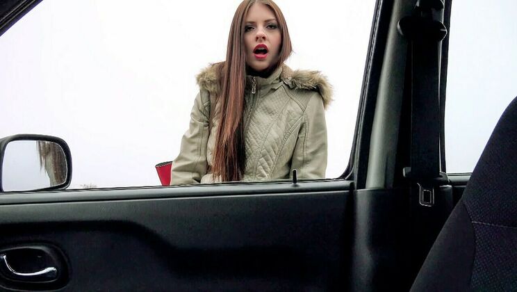 [StrandedTeens] - Cowgirl Ride in Car with a Hot Hitchhiker