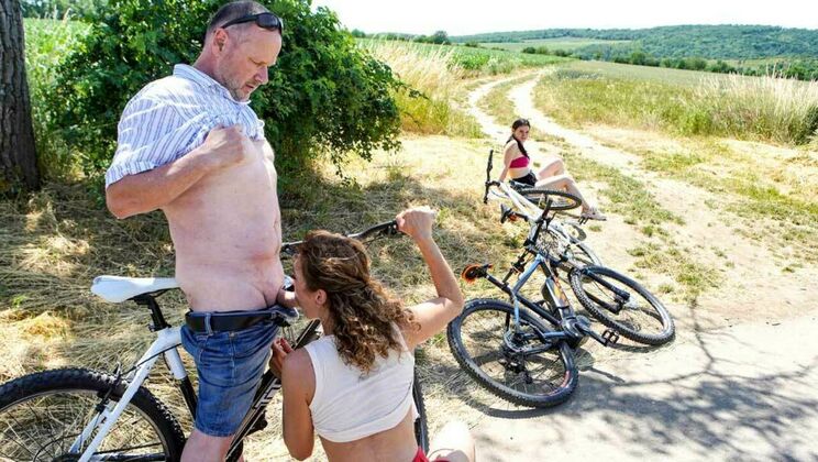 [GrandparentsX] - Amateur Bike Fuck with Melany and Julia - Melany - Julia North