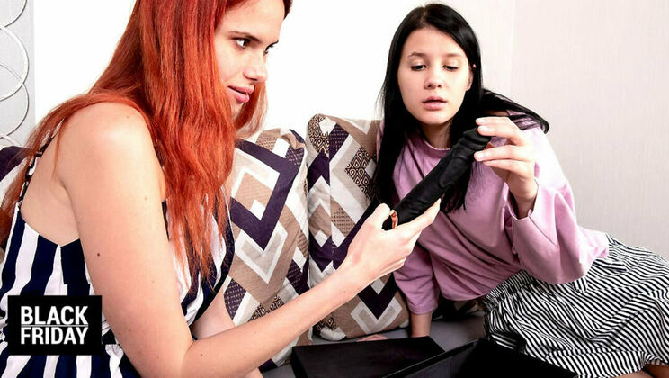 [ClubSweethearts] - Lesbian Redheads and Brunettes: Black Friday Unboxing - Angel Rai - Viola Weber