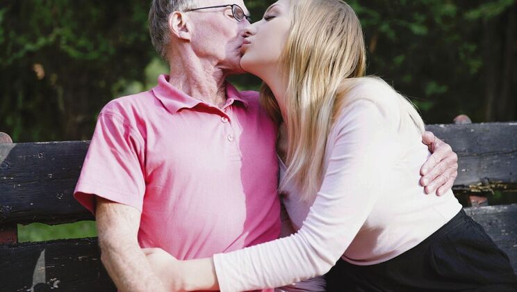 [Oldje] - Blonde Teen Gets a Facial after Deepthroat - John - Haley Hill