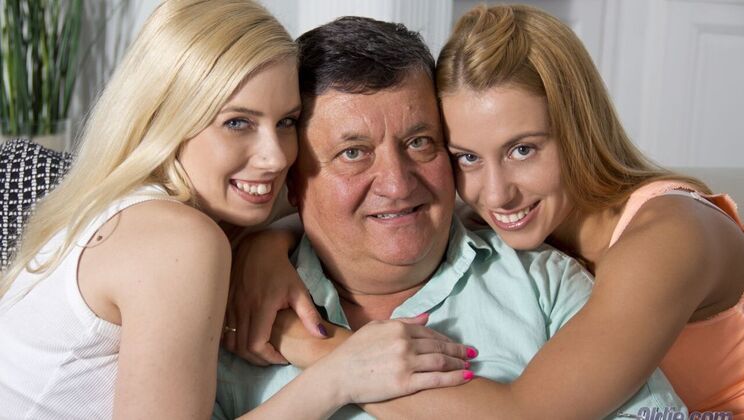 [Oldje] - Threesome with Blonde Teen and Mature Woman - Nesty - Nikky Thorne - Louis