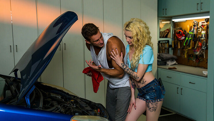 [MyDaughter'sHotFriend] - Lola Fae's Blue Eyes Sparkle During Oil Change - Ryan Mclane - Lola Fae