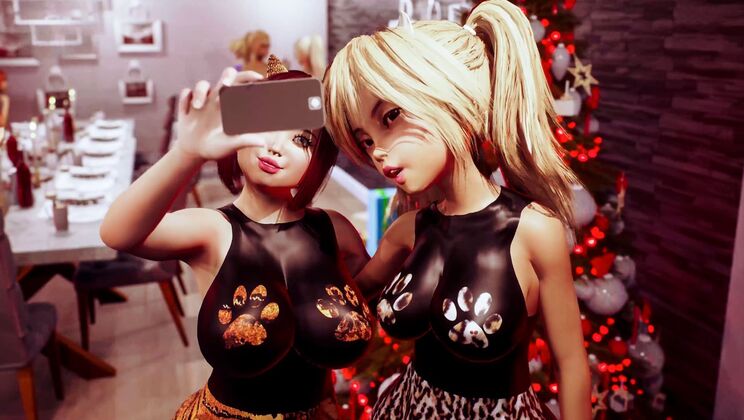 Xmas Creampie with Big Tits