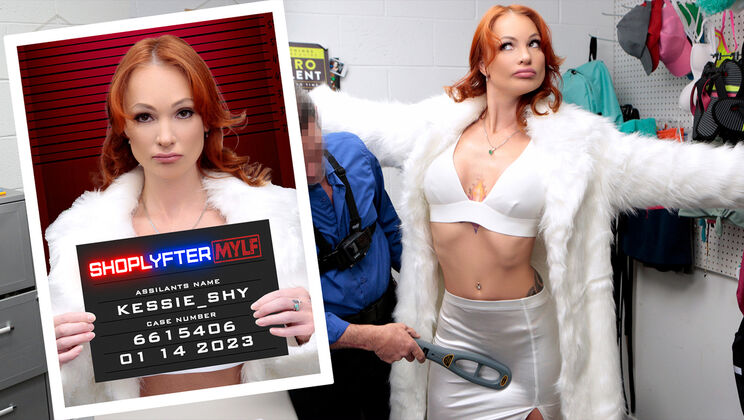 [ShopLyfterMYLF] - Redhead Gets Caught Shoplifting, Ends up in Steamy Sex - Rusty Nails - Kessie Shy