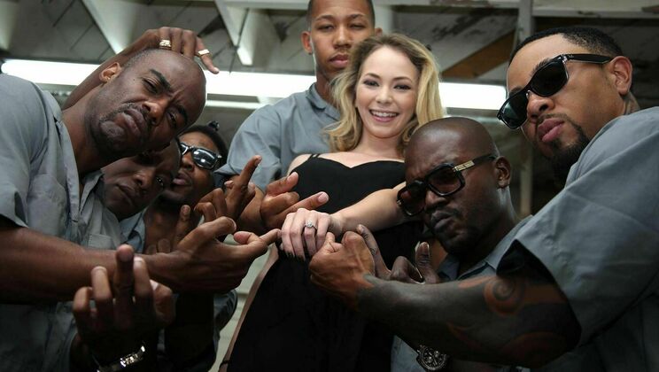 [BlacksonBlondes] - Shaved Angel Smalls Gets Double Penetrated - Ricky Johnson - Eddie Jaye - Angel Smalls - Slim Poke - Jack Blaque - Chris Cock