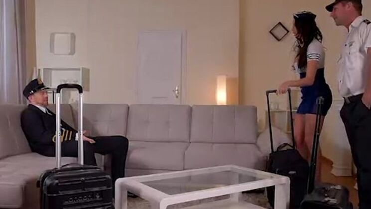 [PornWorld] - Stewardess Gets Ass-To-Mouth and DP - Anissa Kate - Erik Everhard - David Perry