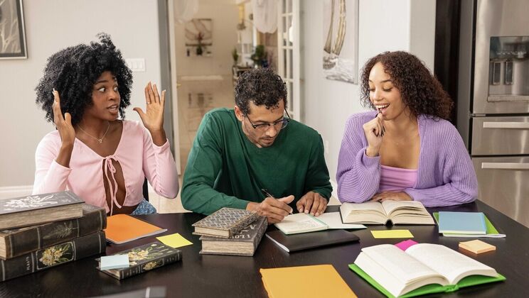 [SneakySex] - Short Hair College Babes and Big Cock - Alex Jones - Alexis Tae - Nicole Kitt