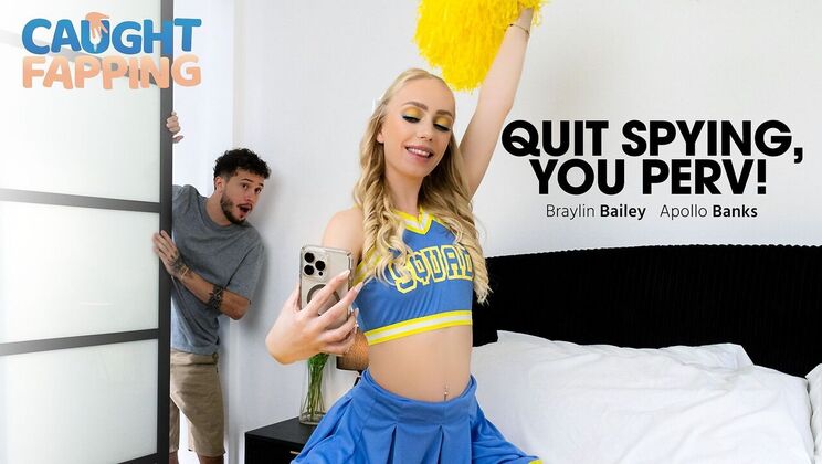 [CaughtFapping] - Big Cock Pounding Petite Cheerleader's Pussy - Braylin Bailey - Apollo Banks