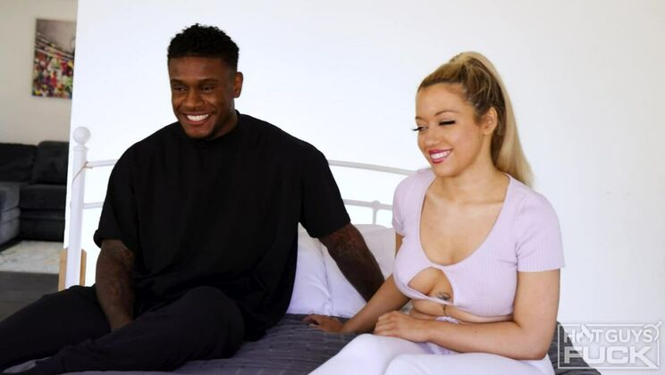 [HotGuysFuck] - Tall, Dark and Handsome Calvin Beckham Fucks Blonde Francesca Rossi with Big Tits - Francesca Rossi - Calvin Beckham