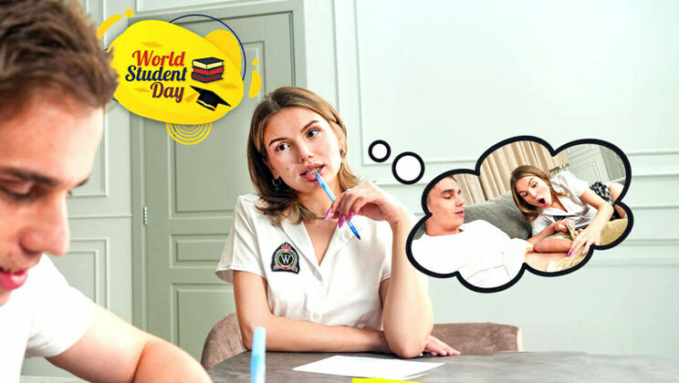 [ClubSweethearts] - European Teen Sucks Cock in Skirt and Socks - Milka Wey - Cristafeer Robien