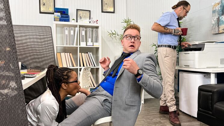  Interracial Office Sex with Kira Noir