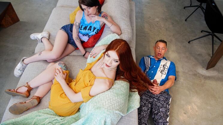 [Brazzers] - Big Cock Gets a Handjob and Blowjob - Brad Newman - Erin Everheart - Kitty Lynn